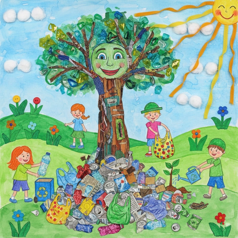 Vẽ tranh đề tài bảo vệ rừng đẹp và sáng tạo