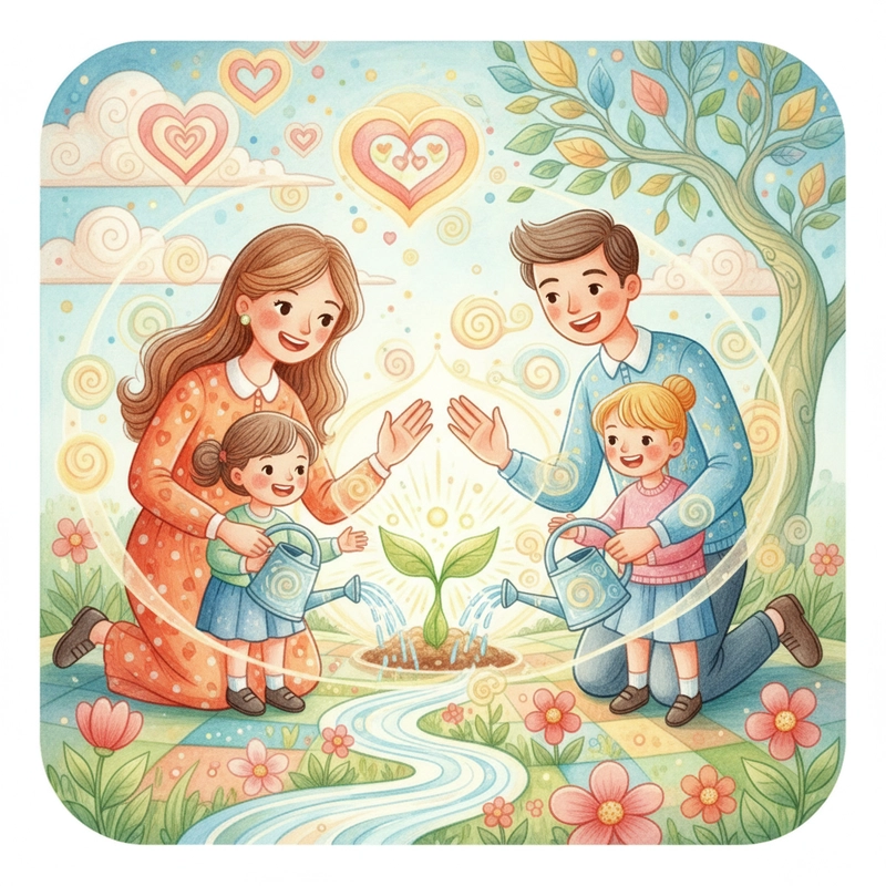 Vẽ tranh gia đình hạnh phúc dễ vẽ