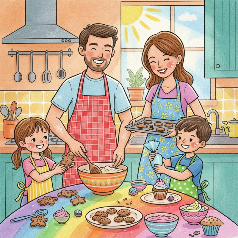 Vẽ tranh gia đình hạnh phúc sáng tạo