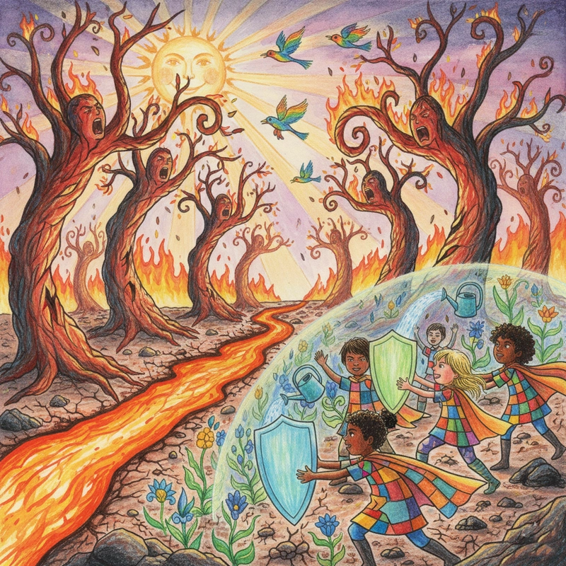 Vẽ tranh hưởng ứng phong trào trồng rừng