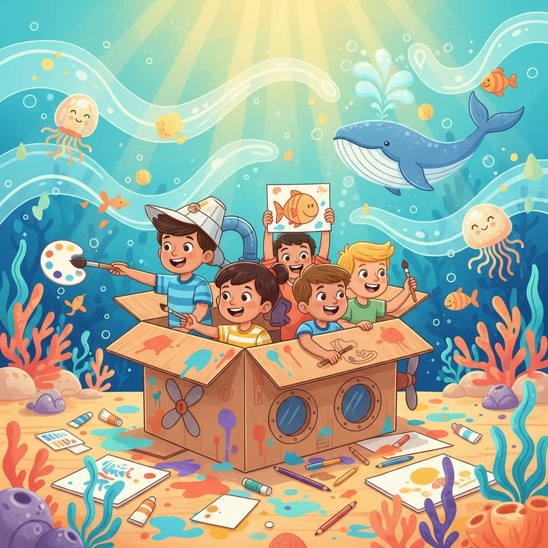 Vẽ tranh mùa hè của em đầy màu sắc