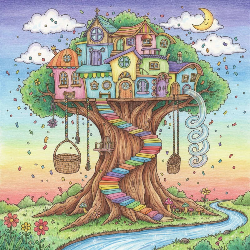 Vẽ tranh ngôi nhà đẹp và hài hòa