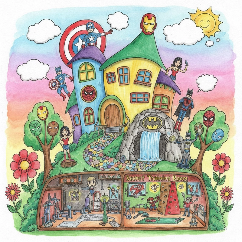 Vẽ tranh ngôi nhà mơ ước đơn giản