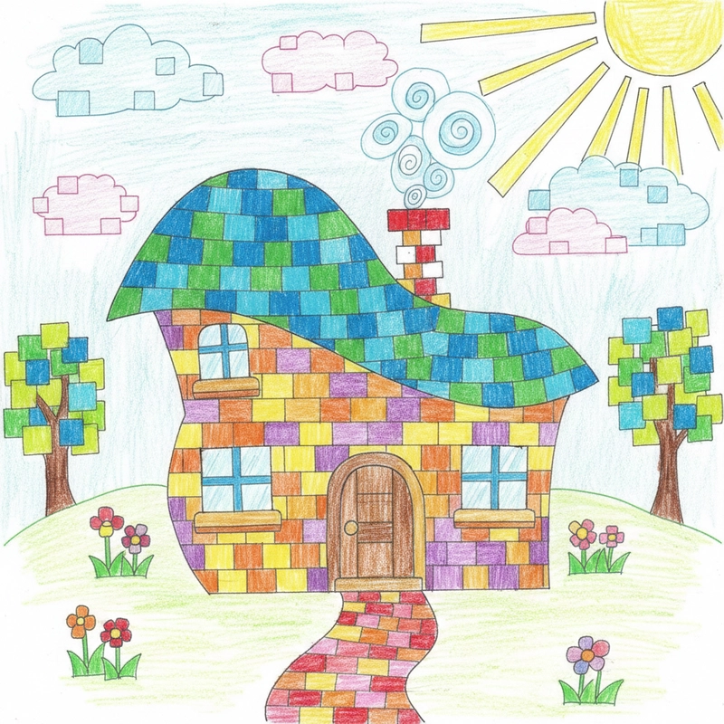 Vẽ tranh ngôi nhà mơ ước lớp 6