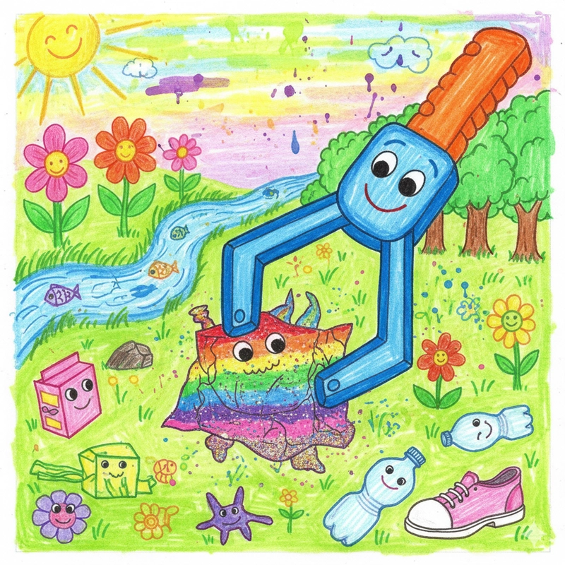 Vẽ tranh nhặt rác sáng tạo