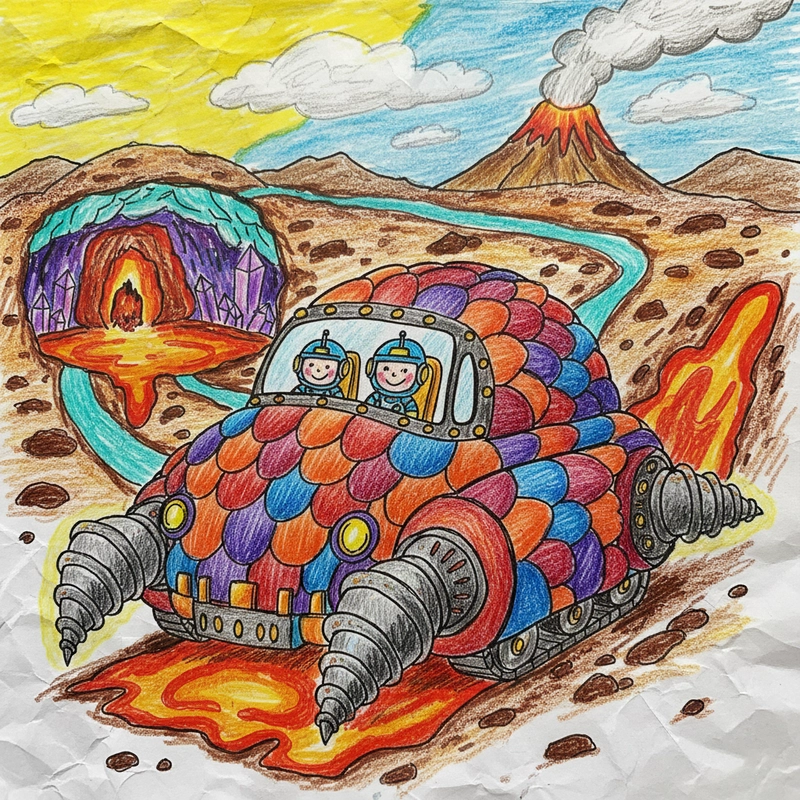 Vẽ tranh ô tô mơ ước theo màu sắc sinh động