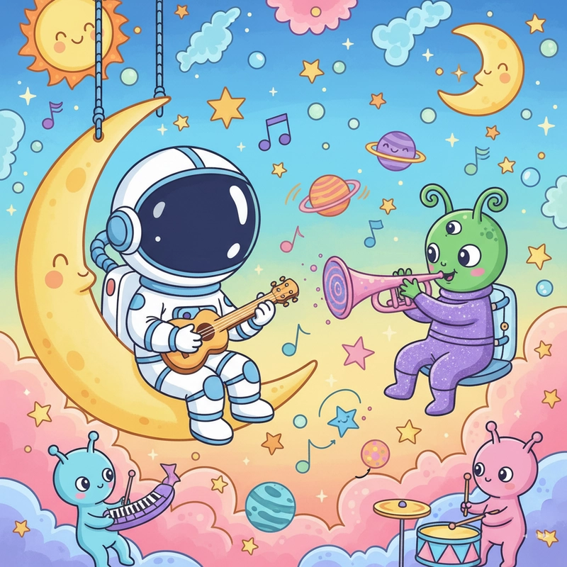 Vẽ tranh phi hành gia đề tài mỹ thuật