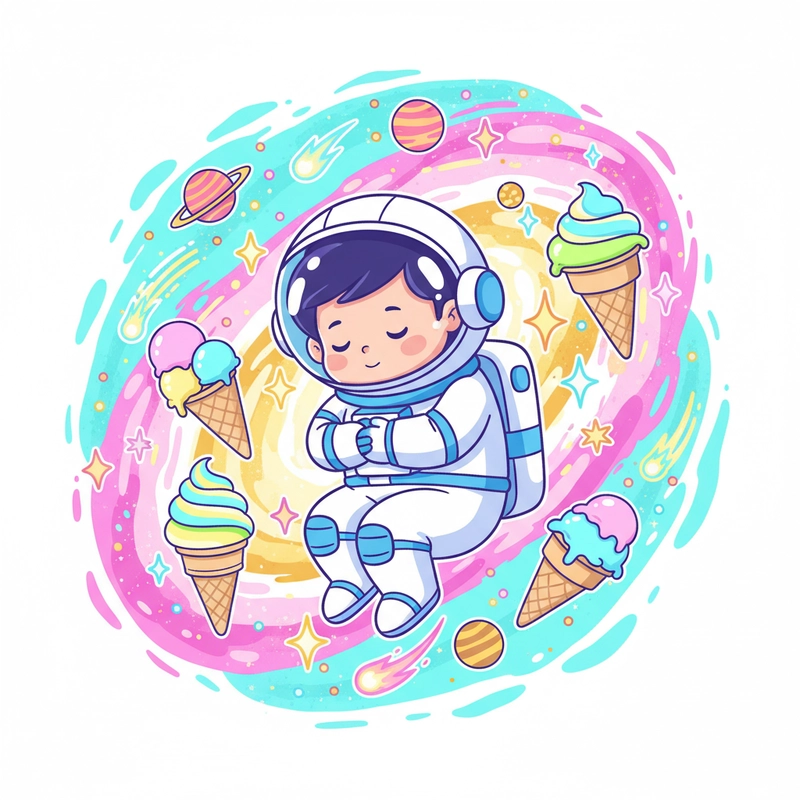 Vẽ tranh phi hành gia sáng tạo