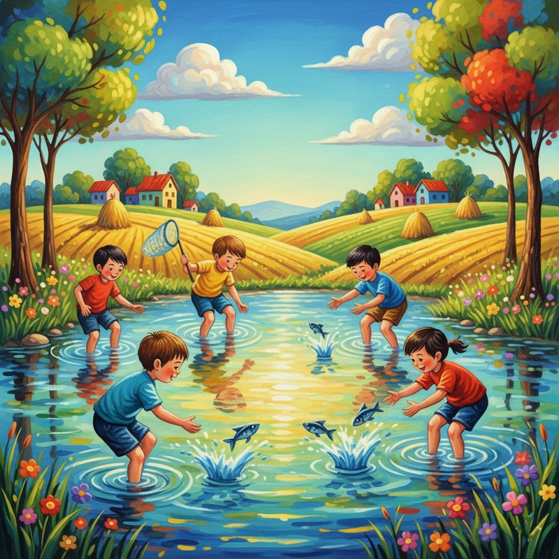 Vẽ tranh phong cảnh đồng quê