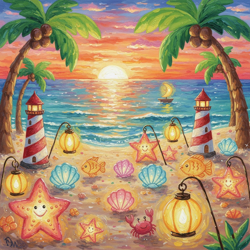 Vẽ tranh phong cảnh mùa hè rực rỡ