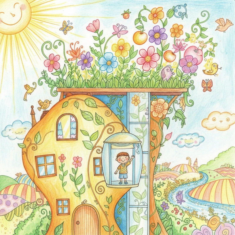 Vẽ tranh phong cảnh ngôi nhà