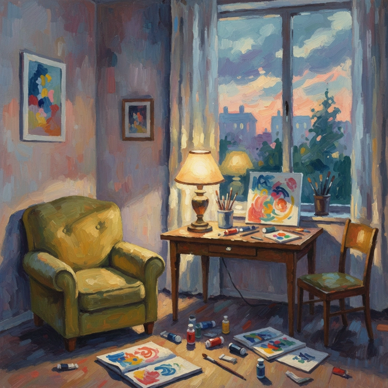 Vẽ tranh theo phong cách nghệ thuật Ấn tượng đơn giản