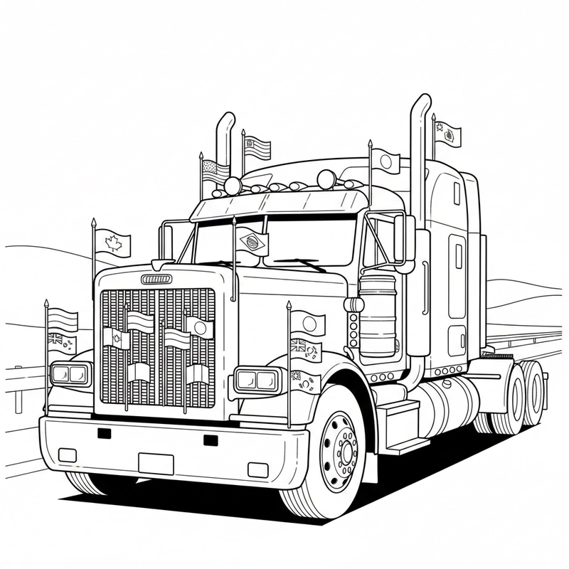 Xe container đường dài cho bé tập tô