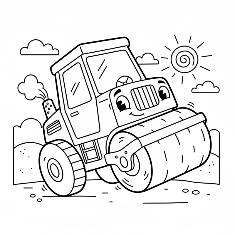 Xe lu tô màu cho bé sáng tạo