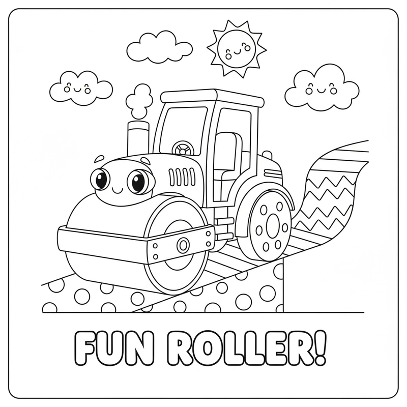 Xe lu tô màu hoạt hình