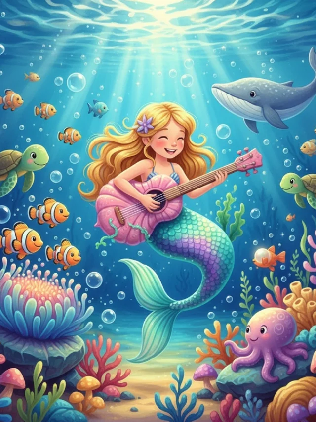 Mẫu tranh biển sâu phù hợp học sinh