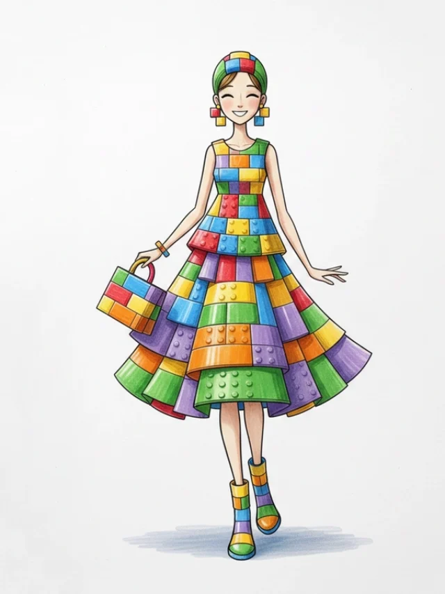 Tranh đề tài ước mơ thiết kế thời trang