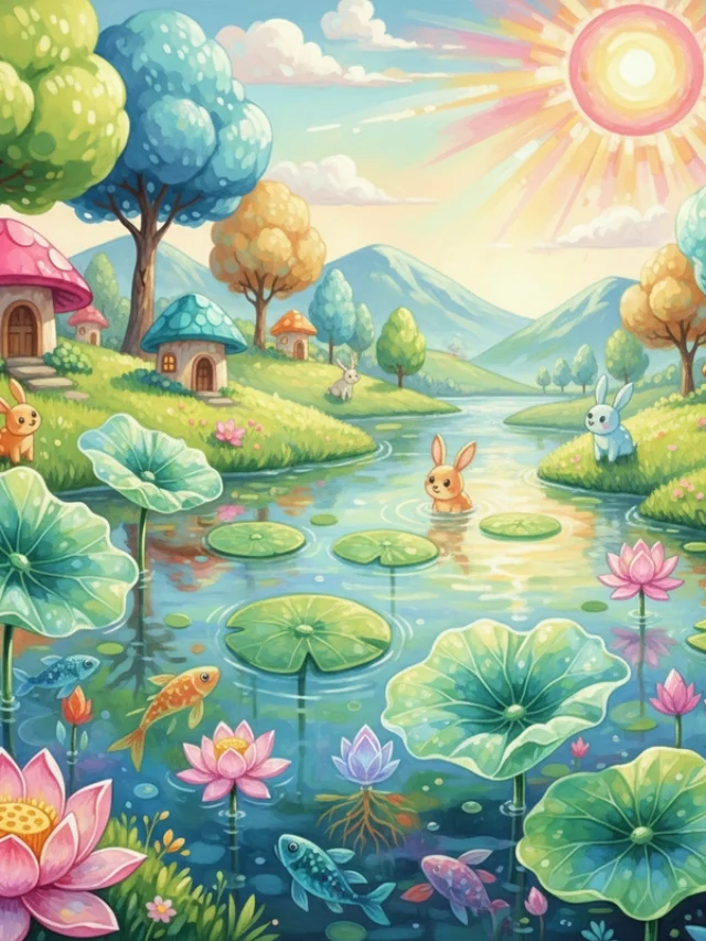 Tranh vẽ cảnh đồng quê Việt Nam đơn giản