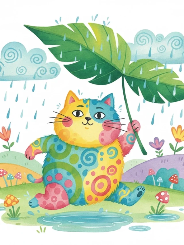 Tranh vẽ mèo ngộ nghĩnh