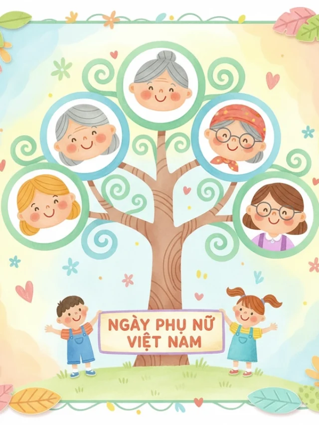 Vẽ tranh 20-10 nhanh cho lớp nhỏ