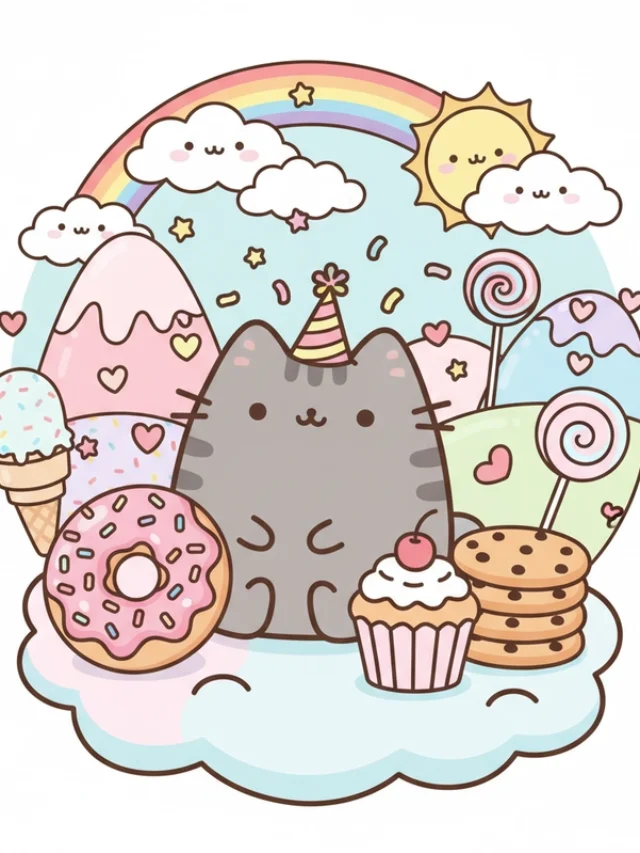 favicon tô màu mèo Pusheen