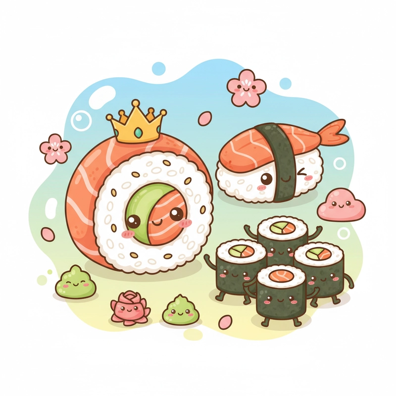 favicon tô màu sushi