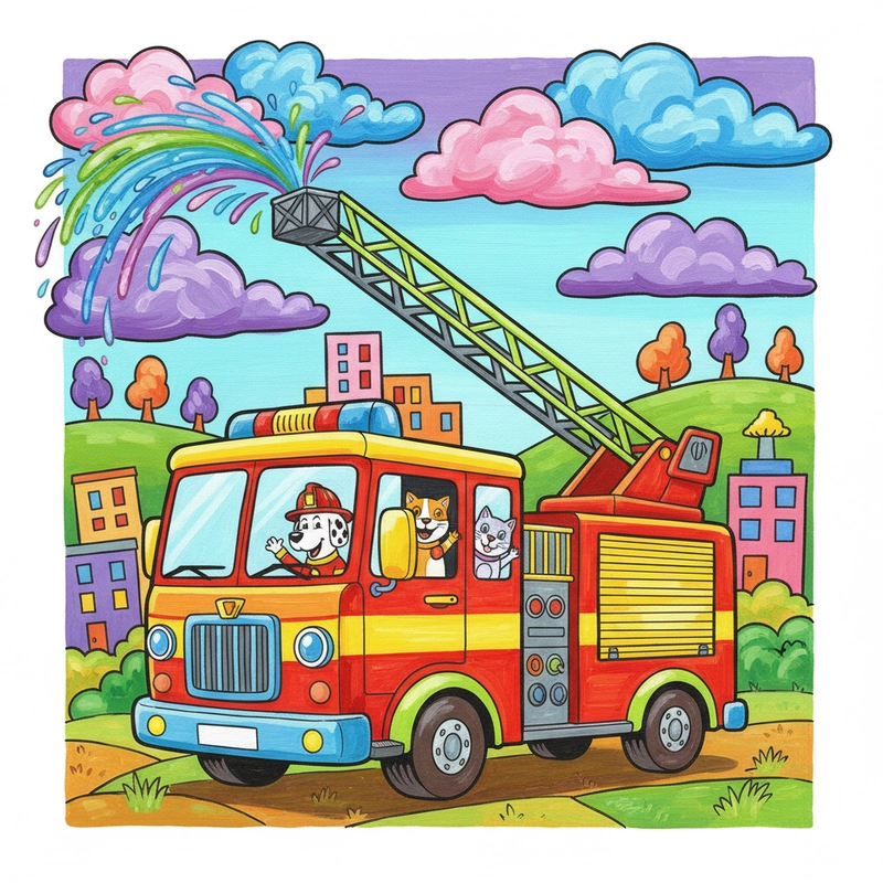 favicon tô màu xe cứu hoả