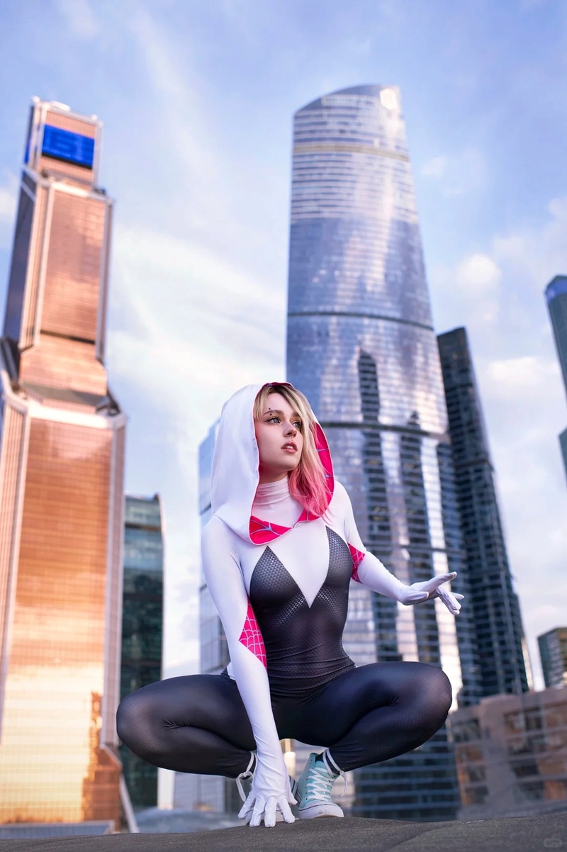 Ảnh gái cosplay Spider-Girl body đẹp