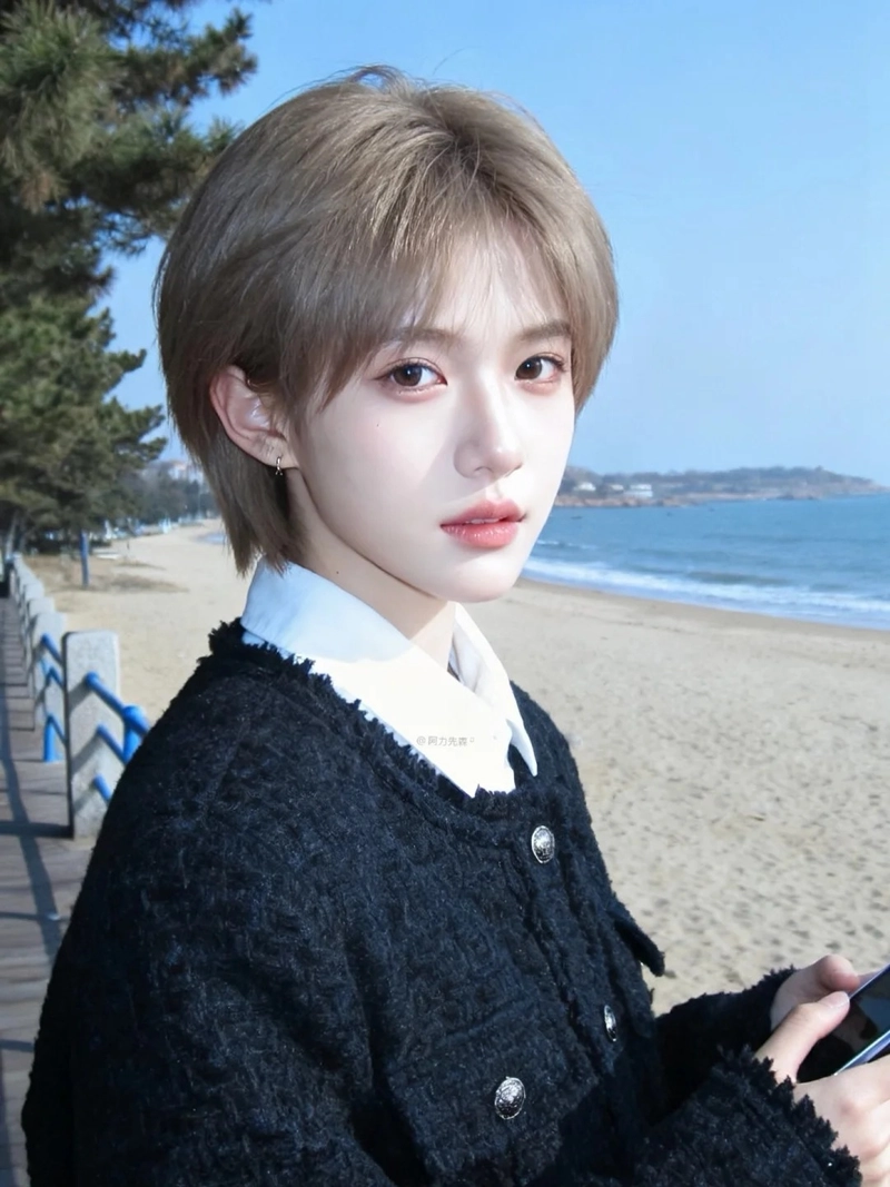 Ảnh gái xinh tóc ngắn cute dễ thương