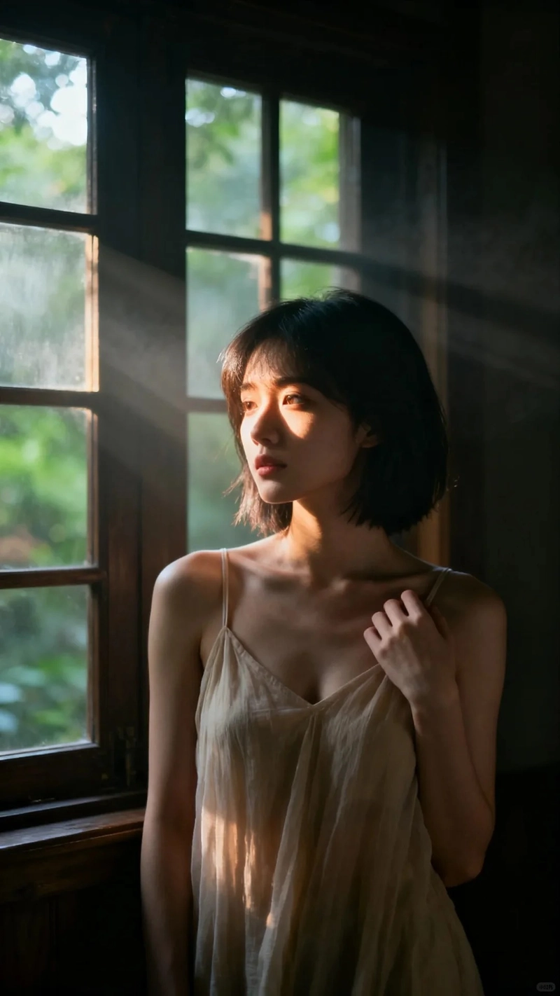 Ảnh gái xinh tóc ngắn đeo kính che mặt