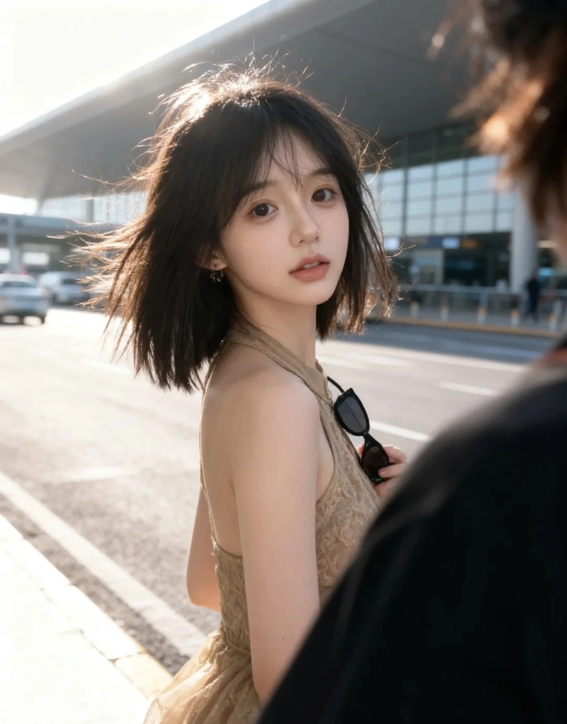 Ảnh gái xinh tóc ngắn đeo kính cute