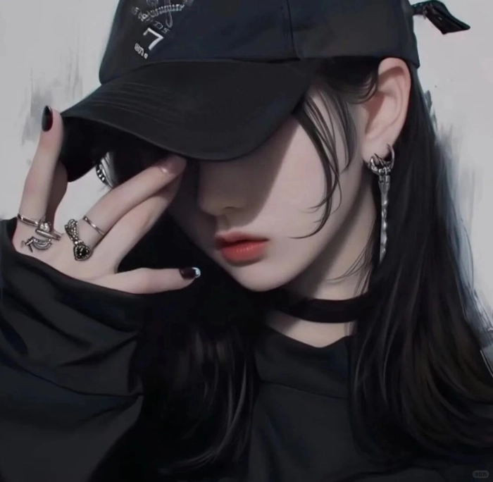 Avatar gái xinh ngầu phong cách tối