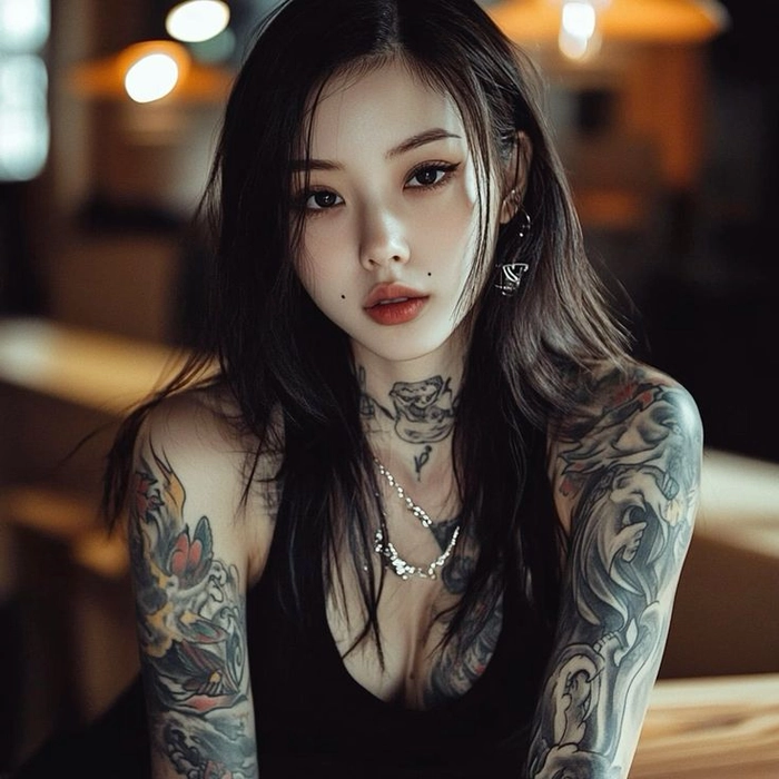 Gái xinh có hình xăm sexy cuốn mắt
