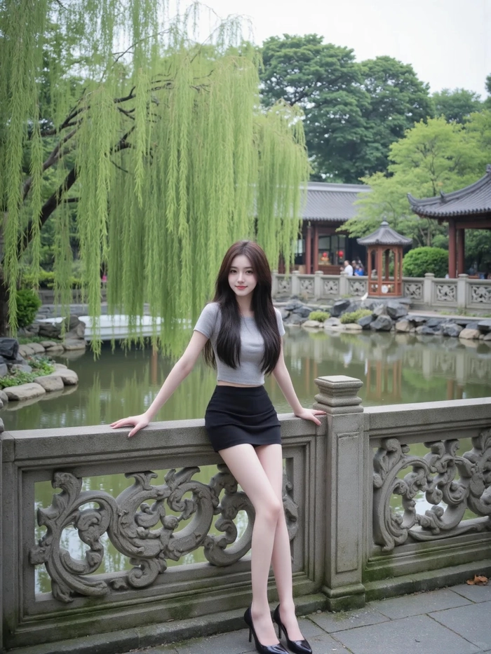 Gái xinh mặc quần bó phong cách street style