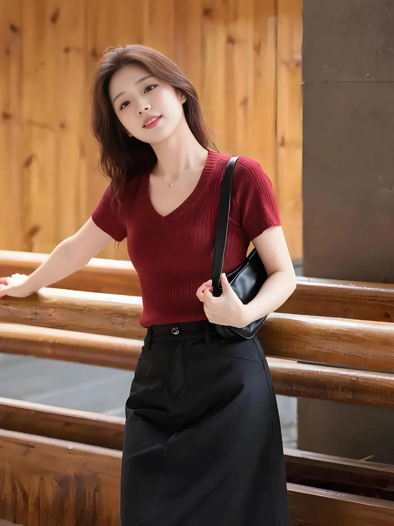 Gái xinh mặc váy công sở thanh lịch