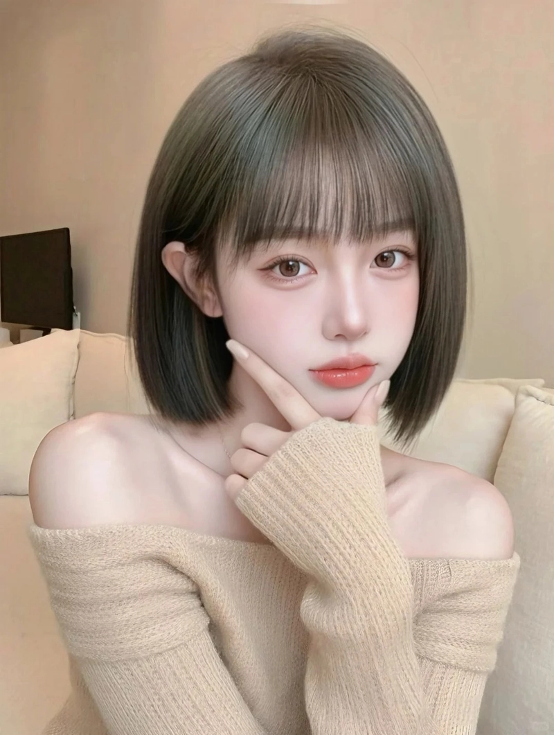 Gái xinh tóc ngắn ngang vai trẻ trung