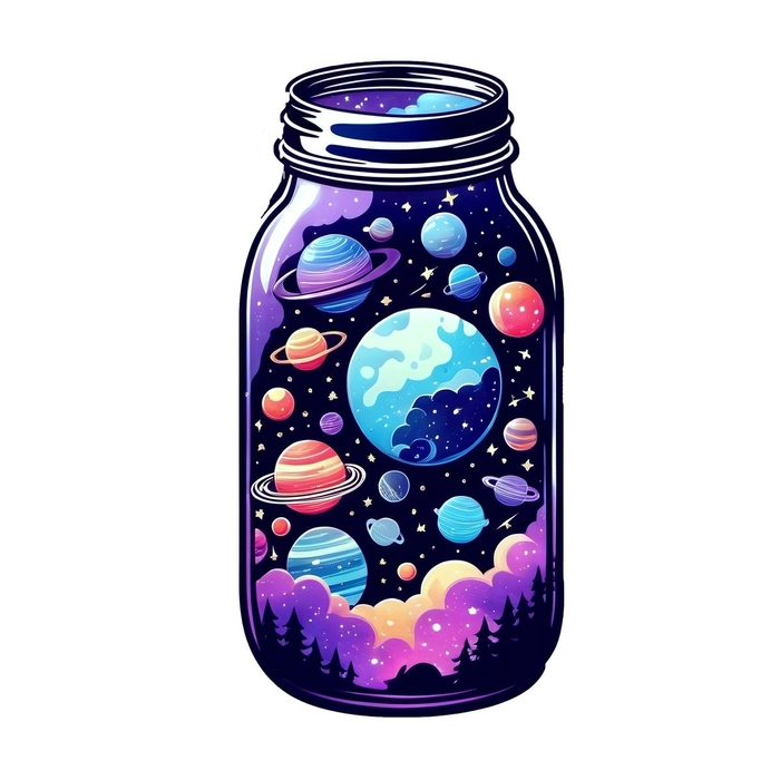 Galaxy sticker lung linh