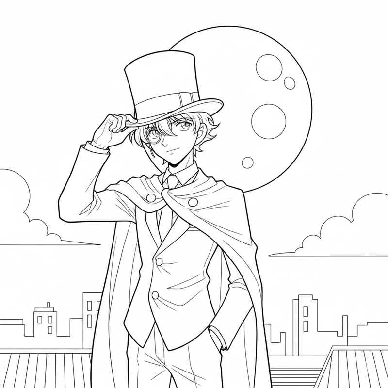 Hình Kid phác thảo để tô màu