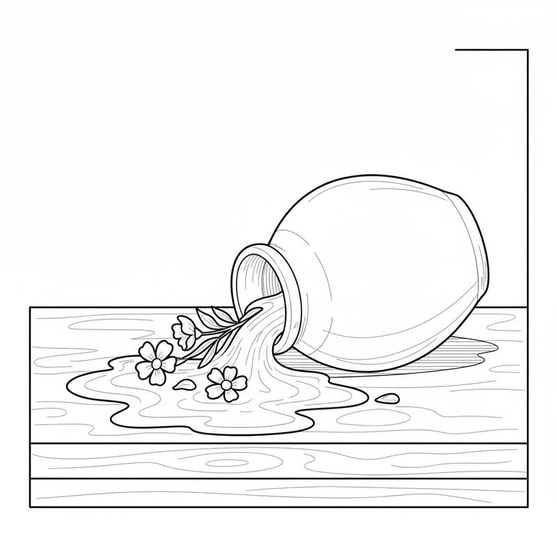 Hình ảnh bình hoa trong bộ tranh sáng tạo