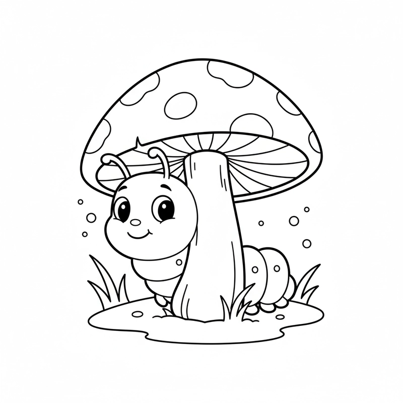 Hình ảnh con sâu trong bộ tranh sáng tạo