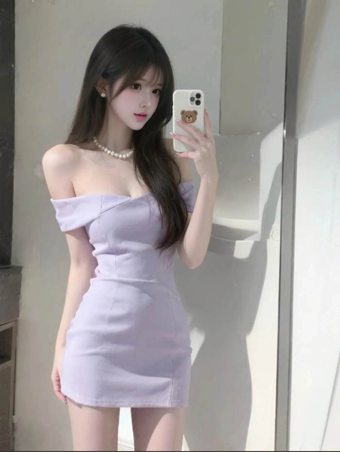 Hình ảnh gái xinh đầm body nổi bật