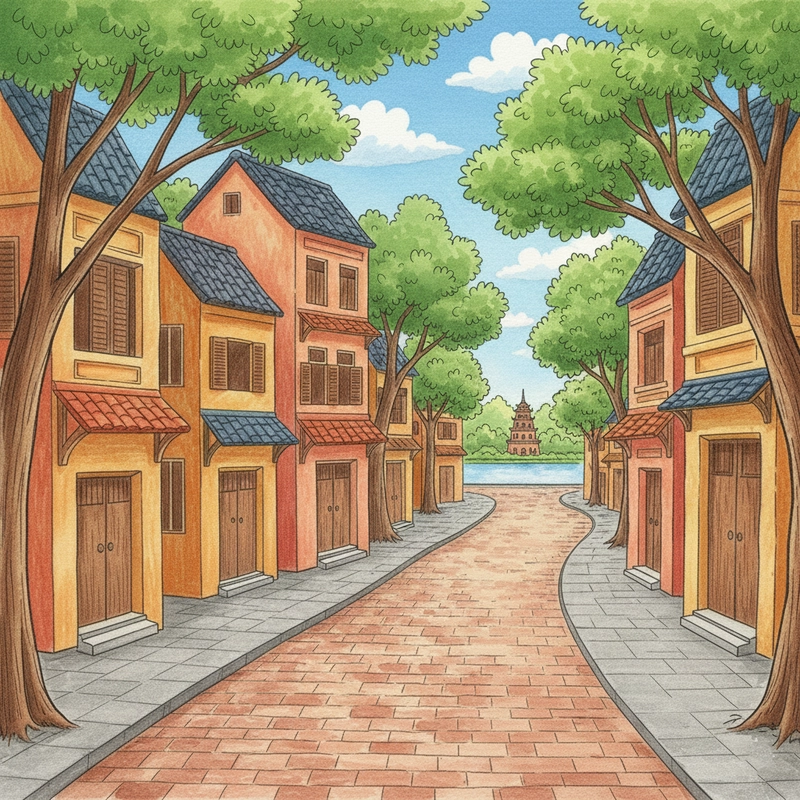 Hình ảnh tranh Hà Nội thành phố vì hòa bình