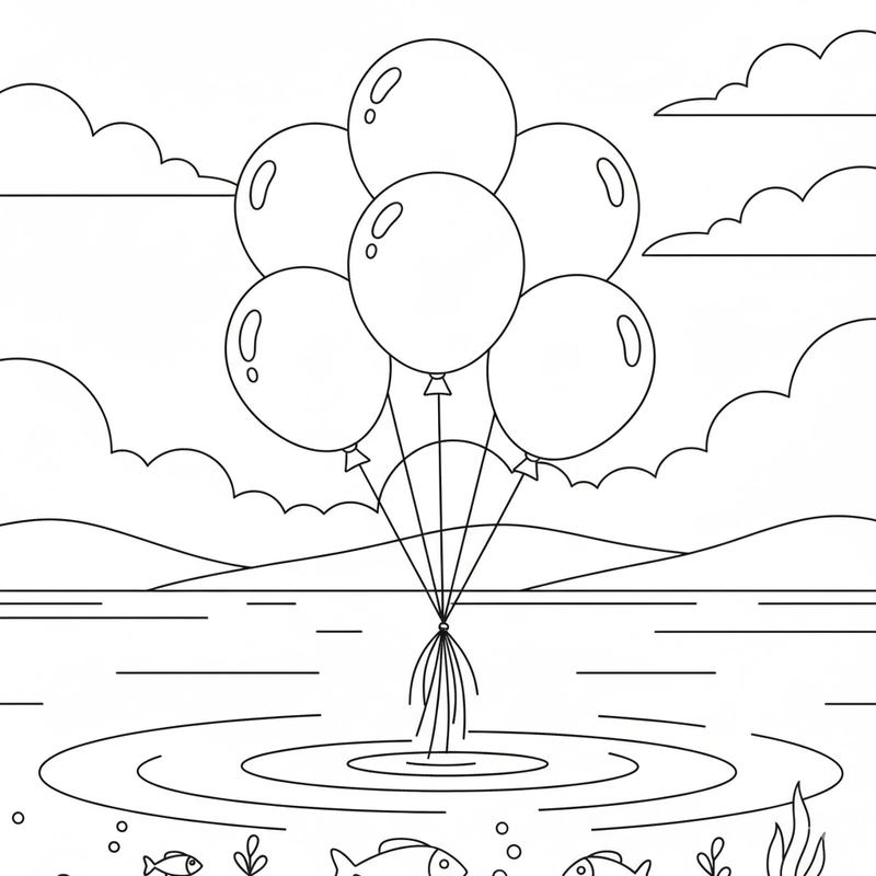 Hình bóng bay giúp bé rèn khả năng tô