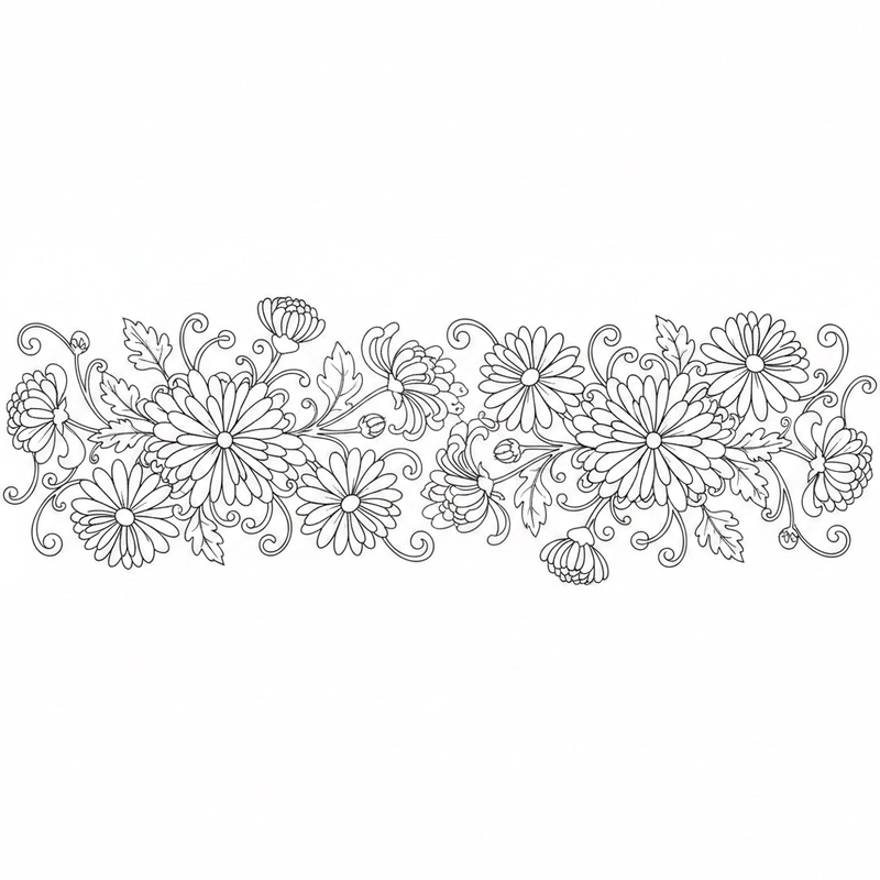 Hình bông hoa cúc cho trẻ tập tô