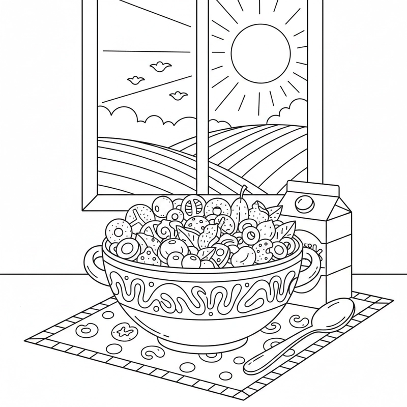 Hình cái bát dễ thương cho bé