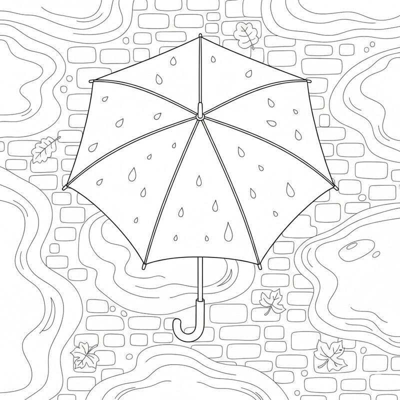 Hình cái ô cho hoạt động tô màu