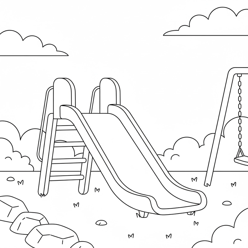 Hình cầu trượt vui nhộn cho trẻ sáng tạo