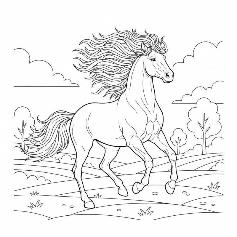 Hình con ngựa cho bé vui chơi