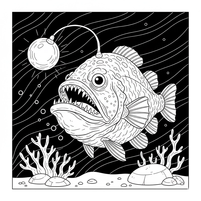 Hình con vật dưới nước cho bé sáng tạo