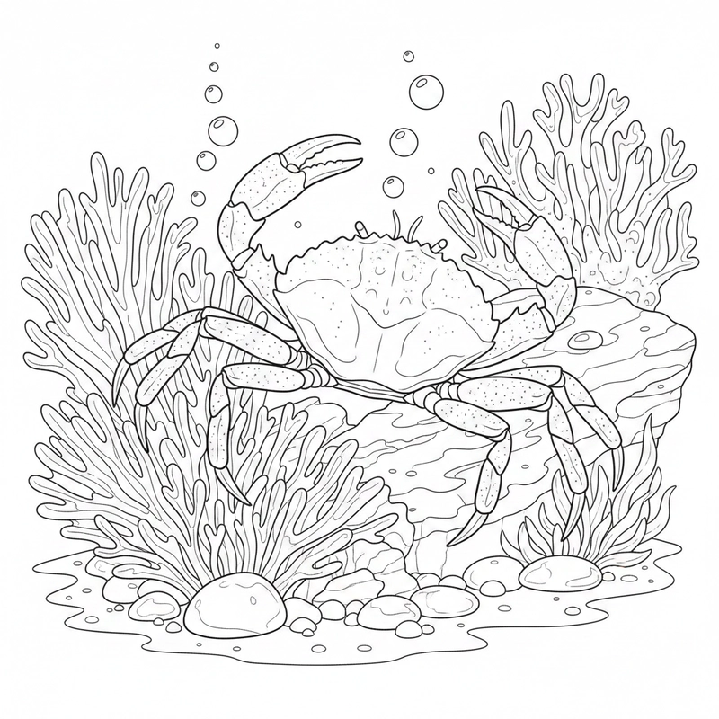 Hình con vật dưới nước giúp bé tập tô